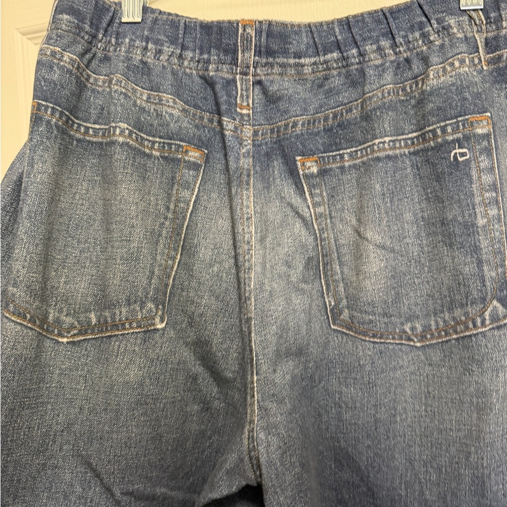 rag & bone Denim Blue Wide Leg Sweat Jeans - Picture 5 of 5